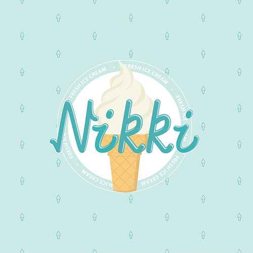 Nikki Ice Cream Branding
